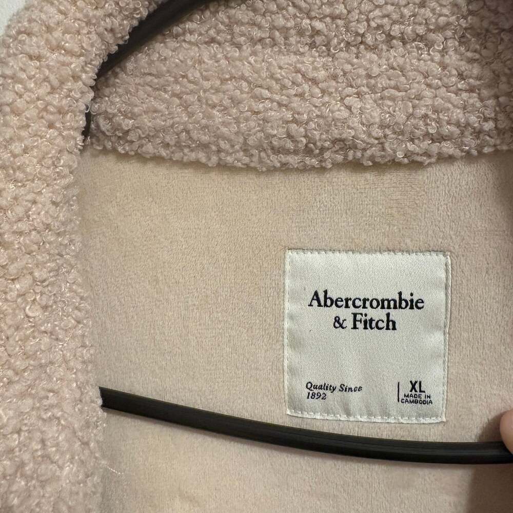 Abercrombie & Fitch Elevated Trim Sherpa Shirt Jacket XL NWOT - Picture 3 of 3